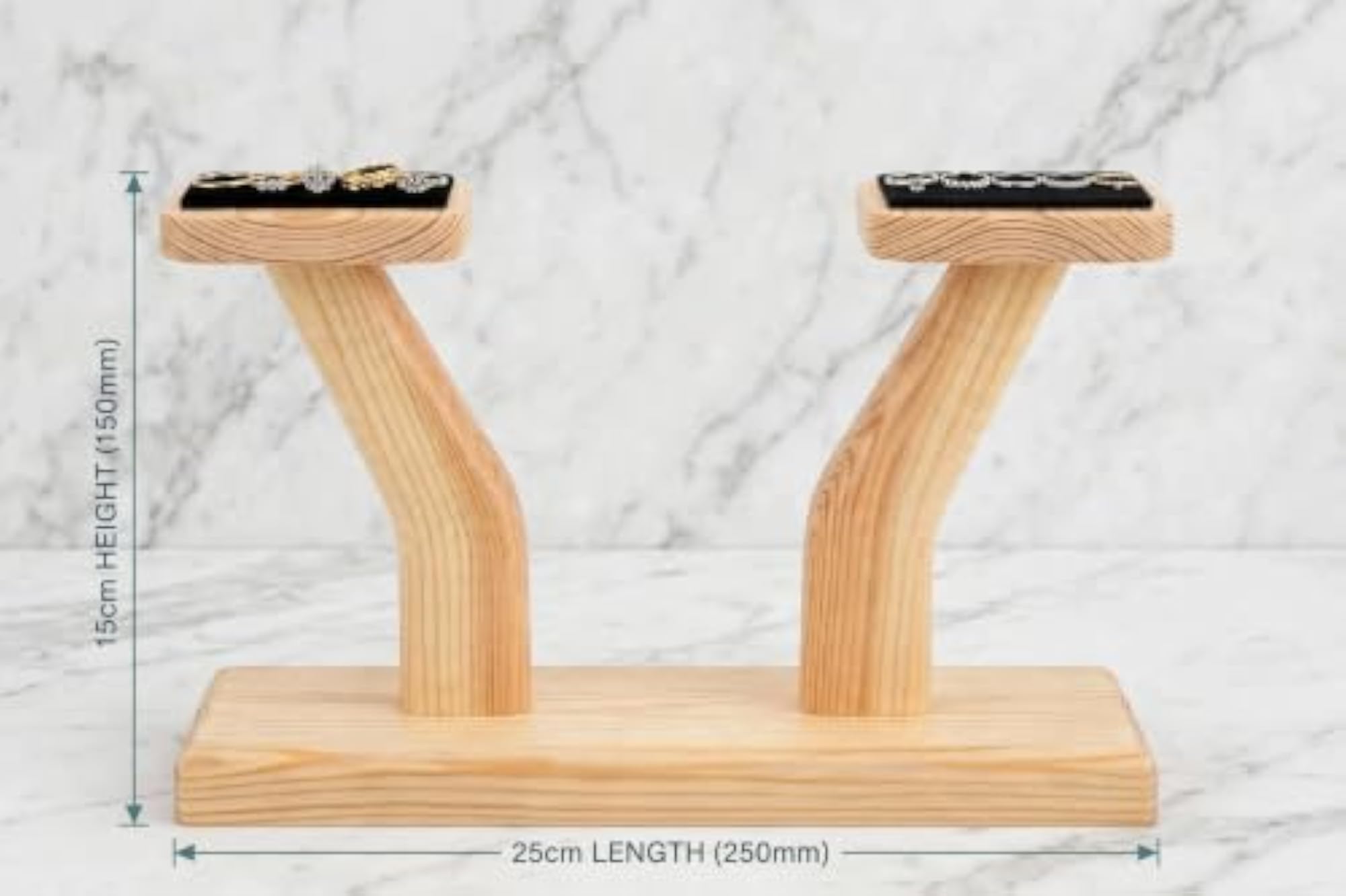 Pine Wood Ring Display Stand Holder for Jewellery
